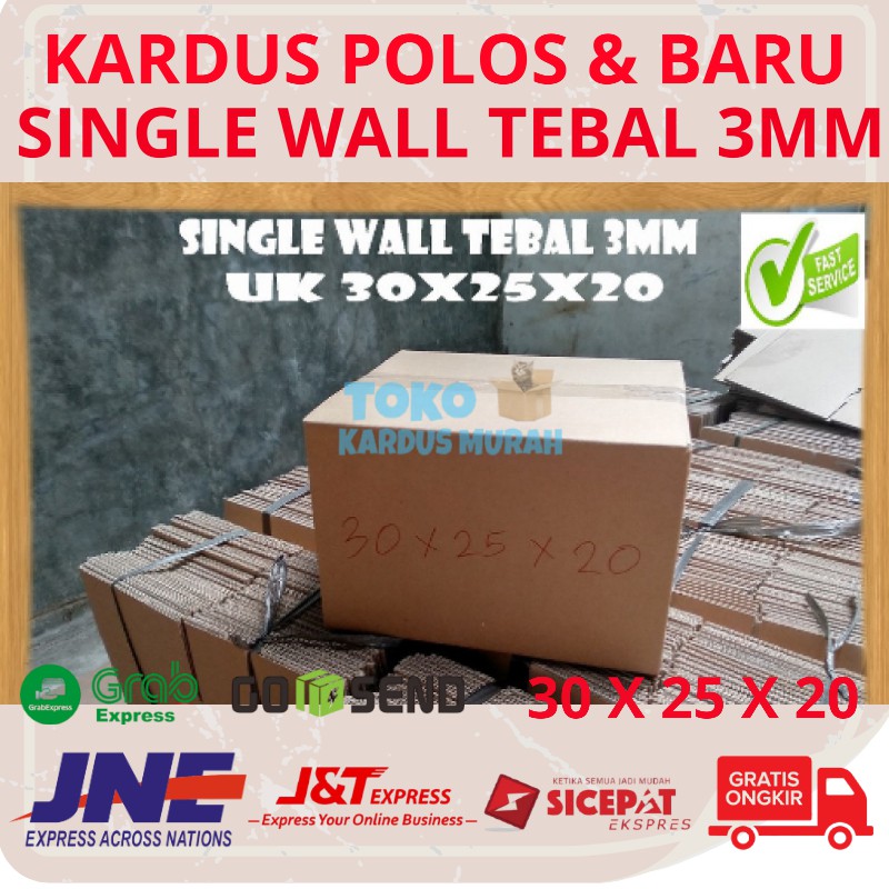 

Kardus Polos Box Baru Kotak Packing Karton Dus Bok Tebal 3mm Single Wall Harga 1 Lembar 30 x 25 x 20
