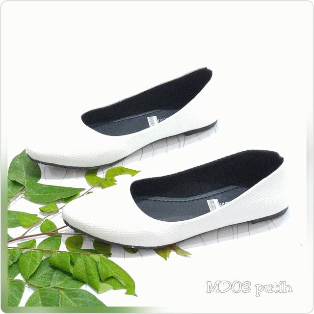 Borneo Sepatu Flat Ballerina Flatshoes Wanita Motif Dot MD03