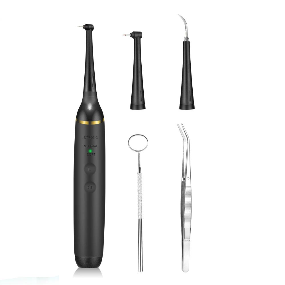 Pembersih Karang Gigi Ultrasonic Electric Dental Calculus Tartar Remover - LR-6 - Black