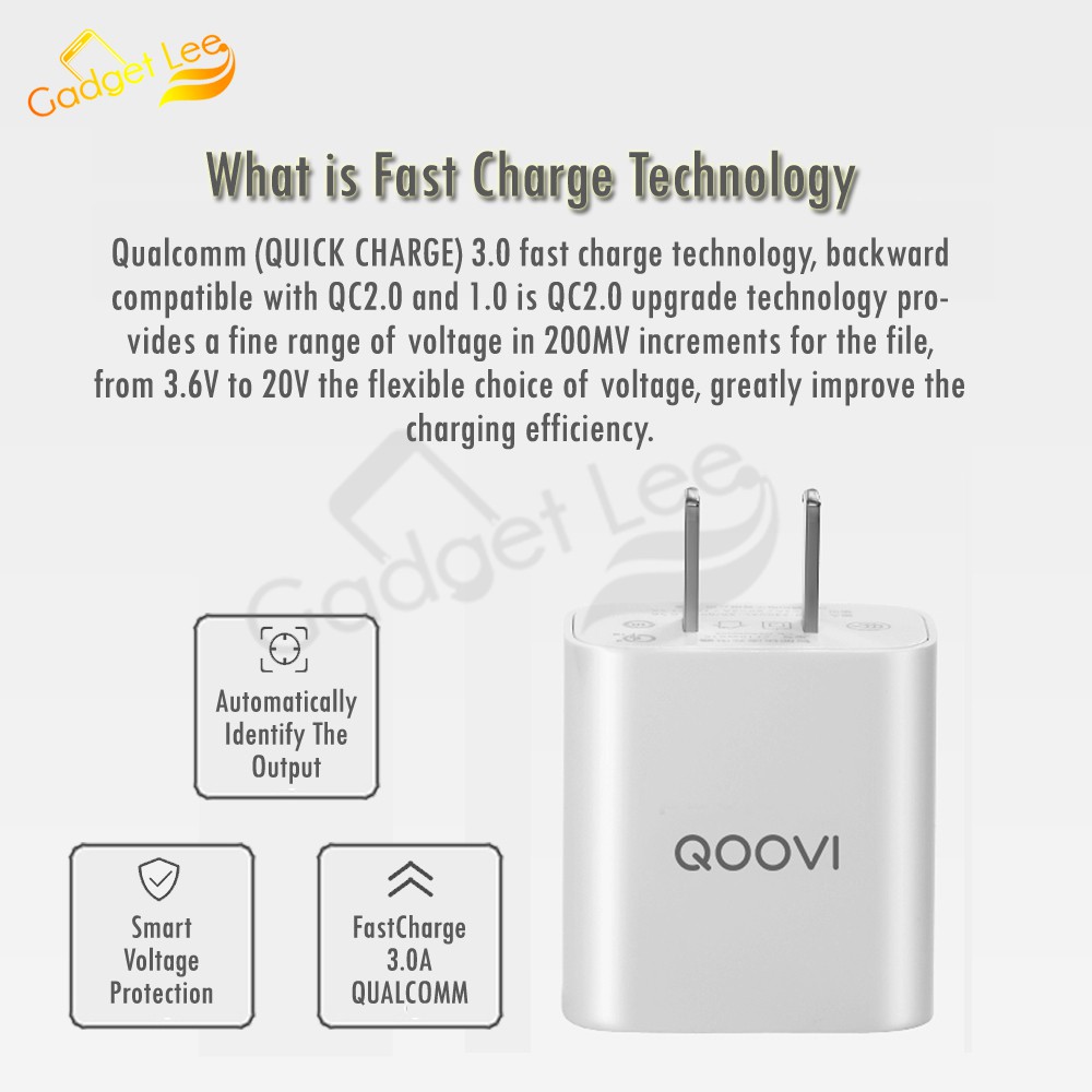 QOOVI Quick Charge 3.0 QUALCOMM Original