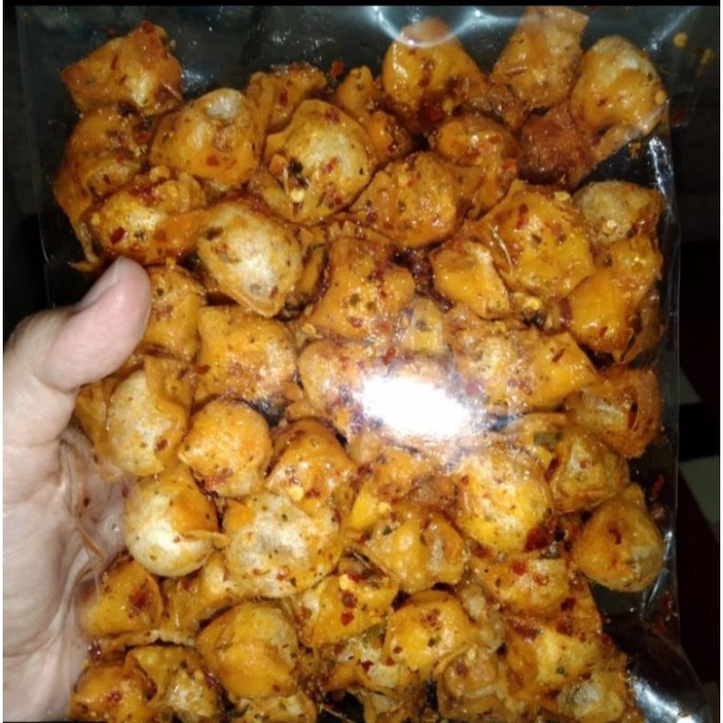 

Siomay Kering Mini Daun Jeruk Pedas Kemasan 250gram