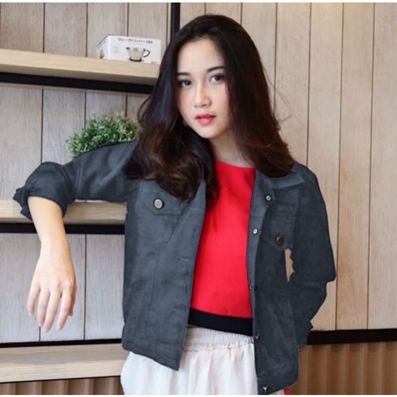 JAKET WANITA POLAN MONO JAKET MASAKINI  GAYA KOREAN KWALITAS TERBAIK BAHAN DRIIL