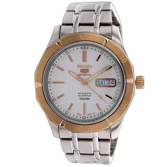 Seiko 5 SRP292K1 Sports Silver Rose Gold