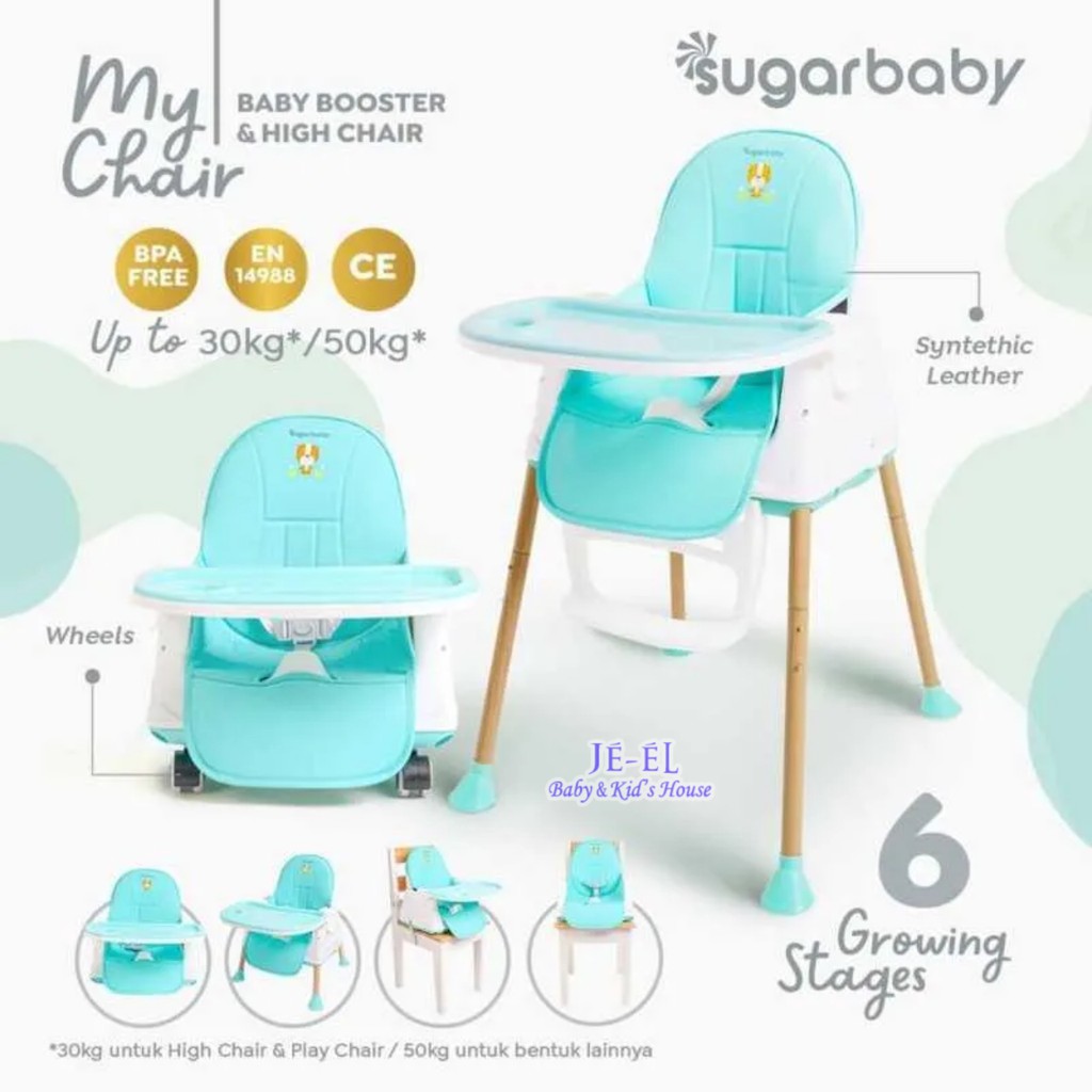 Sugar Baby My Chair Baby Booster Seat &amp; High Chair 6 in 1 / Booster Seat dan High Chair Bayi