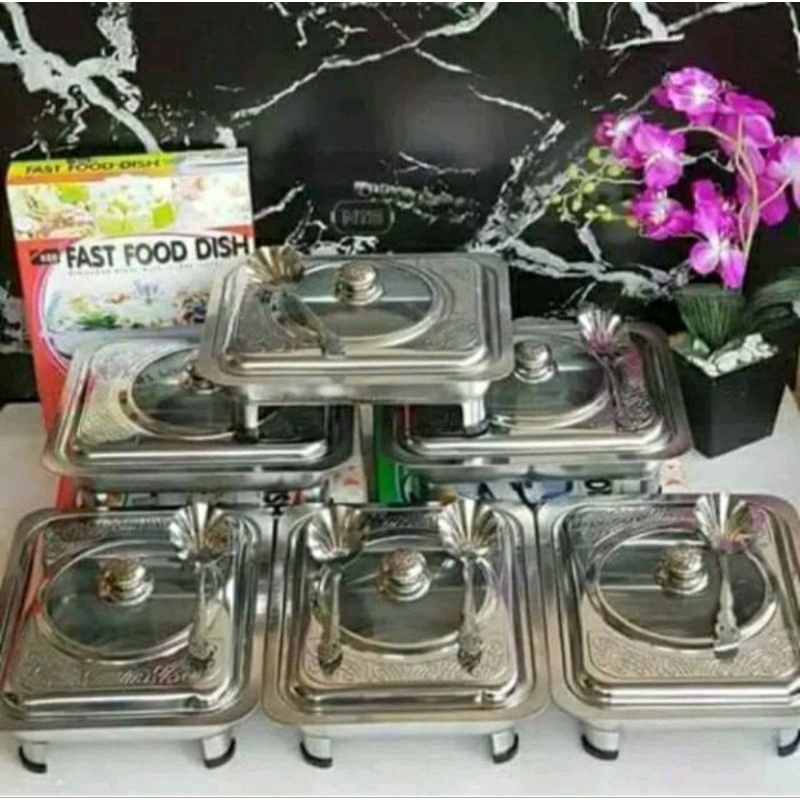 PROMO Paket Prasmanan/ Perasmanan set motif isi 6 pcs stainless