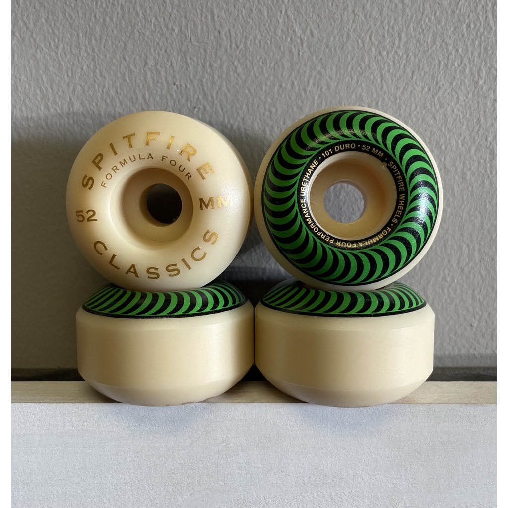 SPITFIRE formula four classic green 52mm 101duro skateboard wheels original