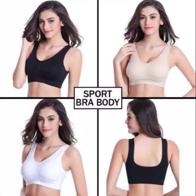 BH BRA SPORT TALLY W050 BUSA BISA COPOT PASANG / TALLY Sport Bra Bahan Rajut Busa Tipis Cup B/ C Brallette Miniset Harian K W050 - ARA98STORE