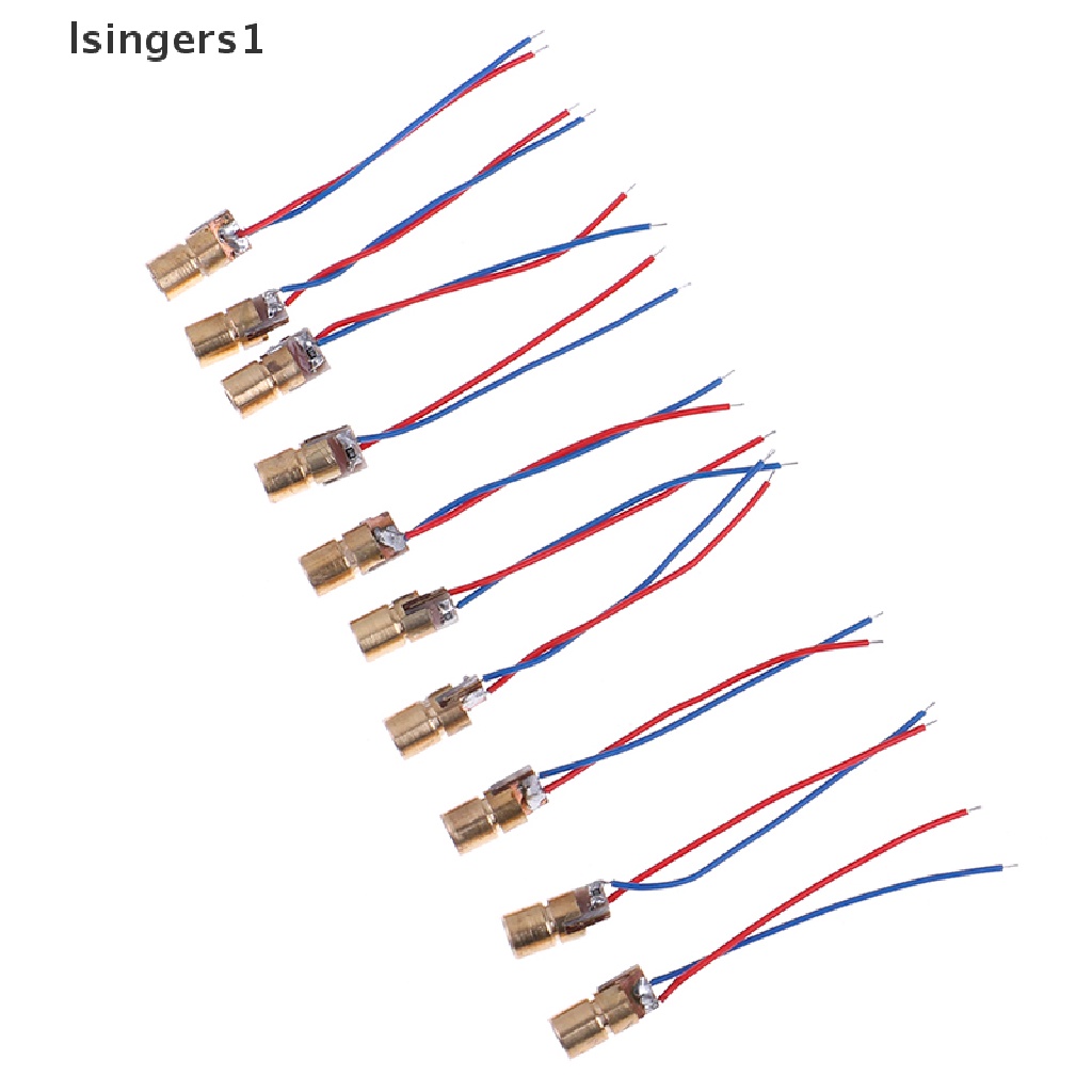 [lsingers1] 10Pcs 650nm 6mm 3V 5mW Mini Laser Dot Diode Module Head WL Red Boutique