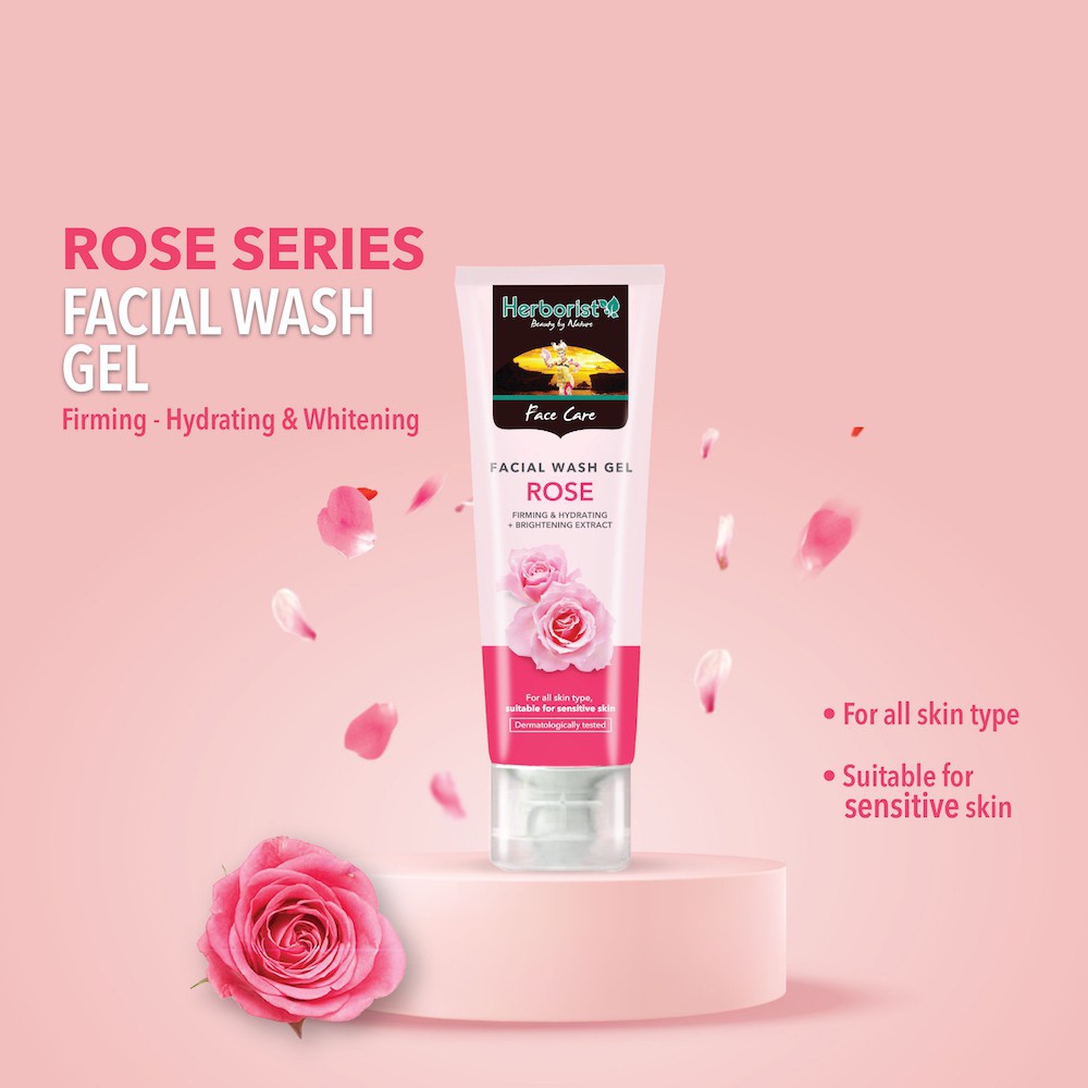 HERBORIST Rose Water and Cleansing Milk-Sleeping Mask-Facial Wash-air mawar herboris (VHI)