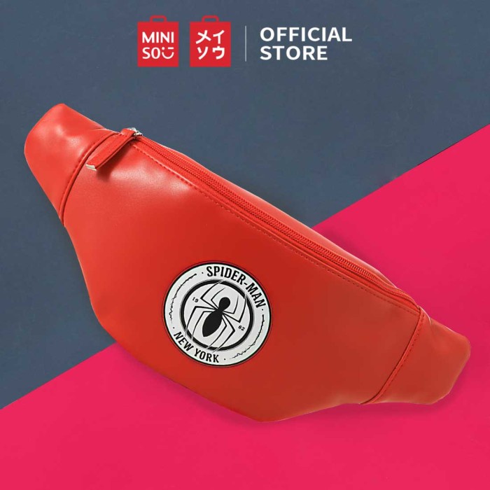MINISO Marvel Tas Pinggang Crossbody Waist bag Fashion Sekolah - Merah