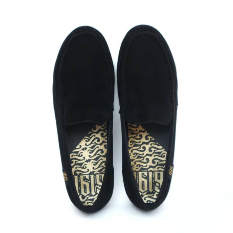 MODMEX BLACK Sepatu Slip On Pria Spatu Casual Santai Main Selop Santai Slop Kerja Kondangan Keren Murah