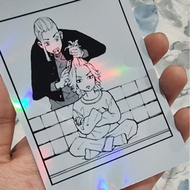 

tokyo revengers holo stiker Waterproof Anti Air tokrev anime hologram sticker toman manji gang