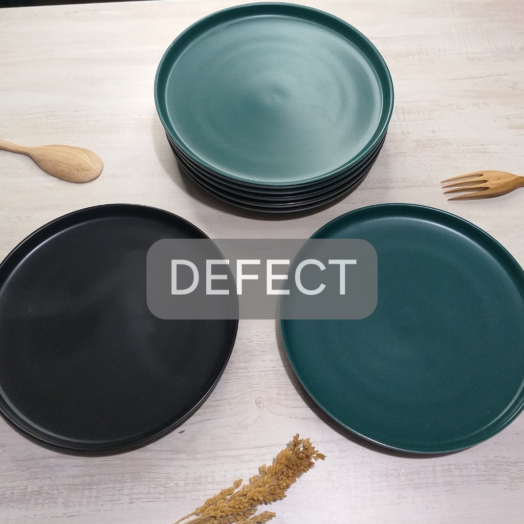 DEFECT PIRING MAKAN KERAMIK POLOS / PIRING SAJI BULAT POLOS / PIRING KERAMIK / CERAMIC PLATE / ROUND
