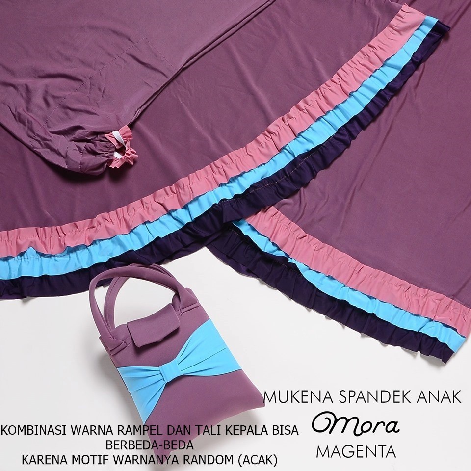 Mukena Anak Katun Lola Kawaii Pink ( Sajdah )