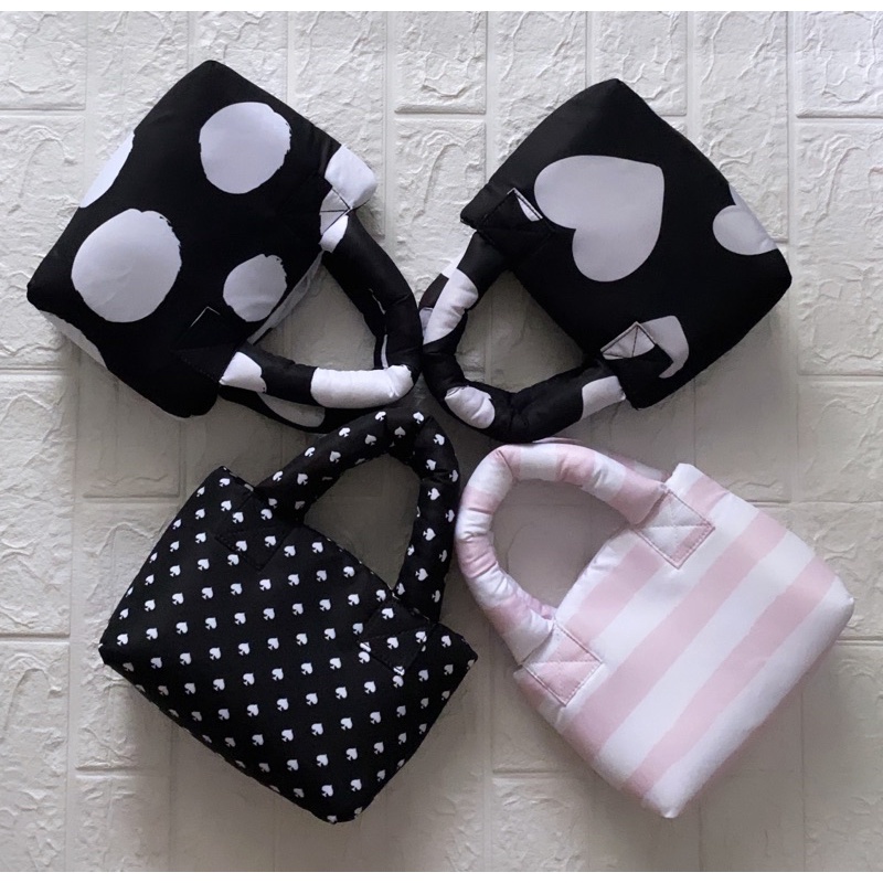 PETITE PILOW BAG cute pattern / pattern pillow bag / pattern puff bag / mini totebag