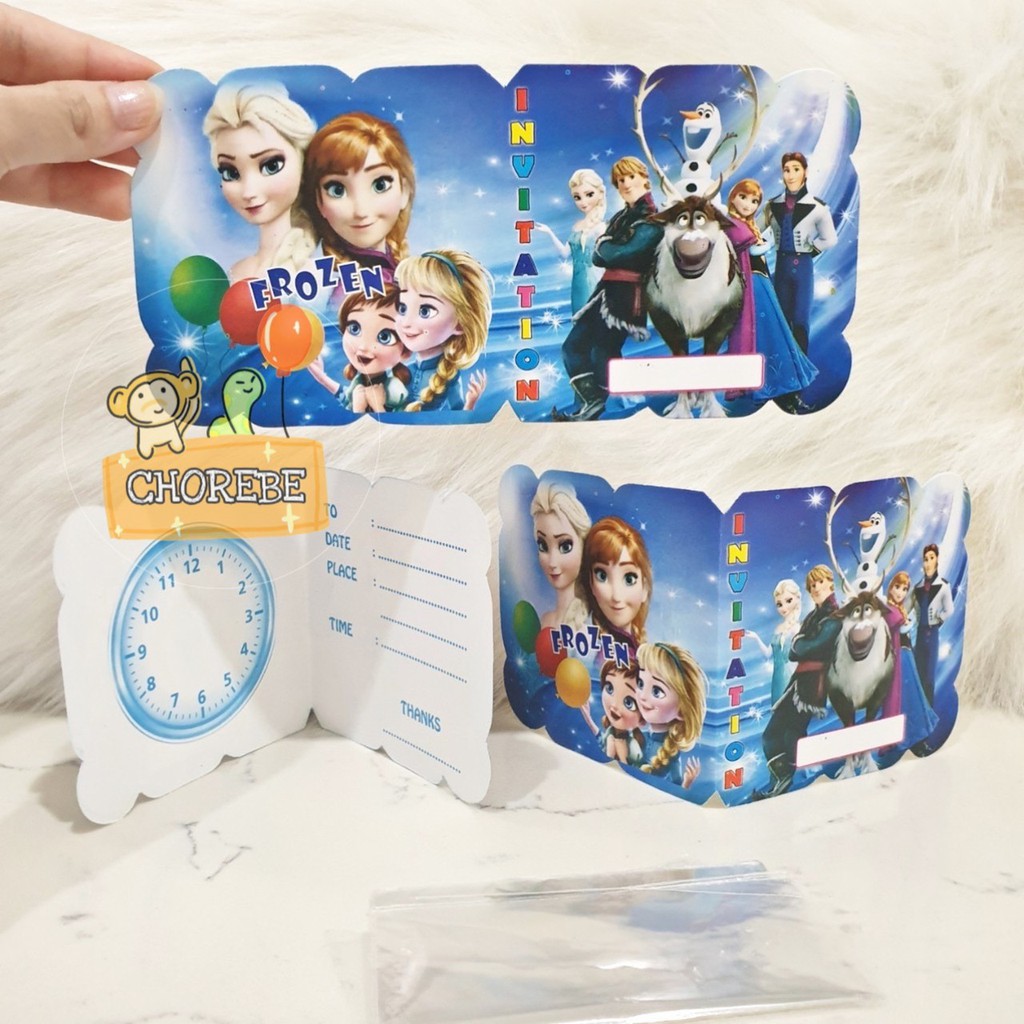 Jual Kartu Undangan Ultah Happy Birthday / Undangan Ulang Tahun Frozen