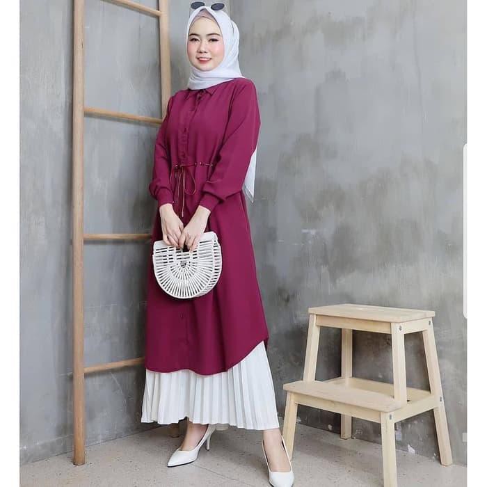 NORAH TUNIK BAHAN MOSSCRAPE Tunik Wanita Terbaru 2020 Tunik Wanita Jumbo Atasan Tunik Wanita Tunic