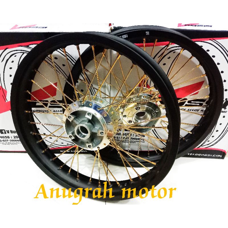 Rossi velg jari2 ring 18 paket uk depan 185x18 - uk belakang 215x18 Khusus buat motor VIXION OLD war