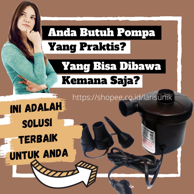 Pompa Kasur Pompa Listrik Sofa Angin Vacum Bag Gym Ball Pompa Vacum Eelektrik