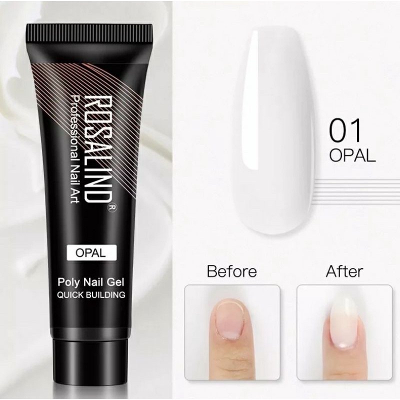 ROSALIND 15ml poly gel polygel nail extension sambung kuku instan Produk Good Quality