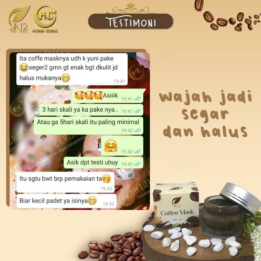 MASKER KOPI SR12 / COFFEE MASK PEELING SR12