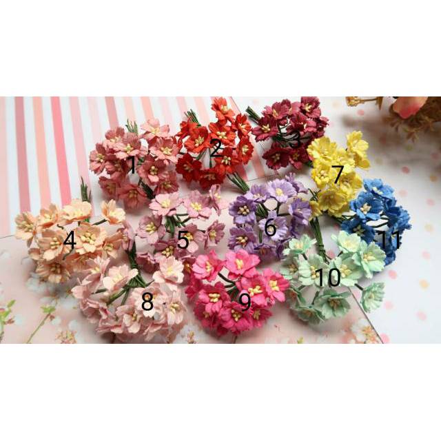  Bunga Kertas Jasmine  Paper Flower Scrapbook Headband 