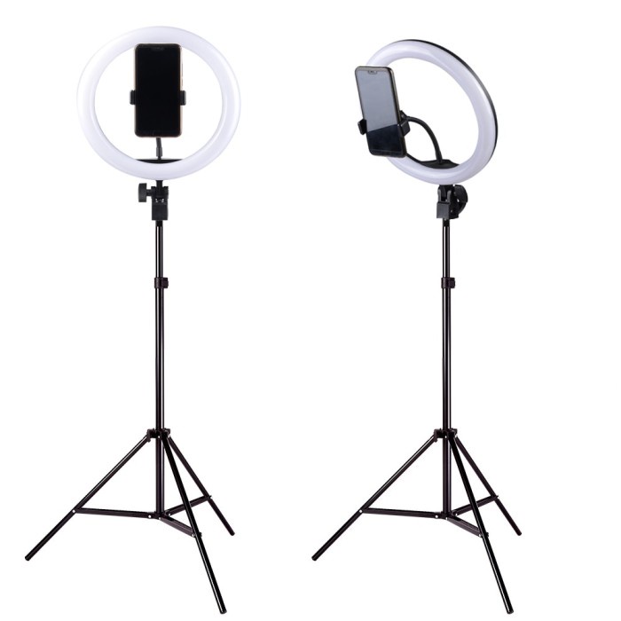 Lampu Halo Ring Light Curve 120 LED 10 Inch with Tripod + Phone Holder