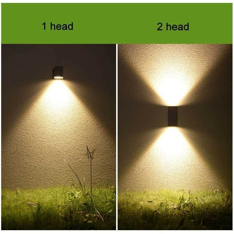 Eleven Master Lampu Dinding Dekorasi Rumah Nordic Simple Wall Lamp 2 Head COB 6W Warm White - GWL082