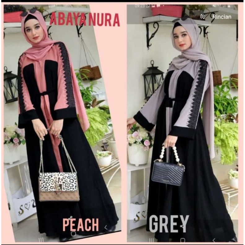 Gallery Exclusive Abaya Hitam Gamis Dubai Nura