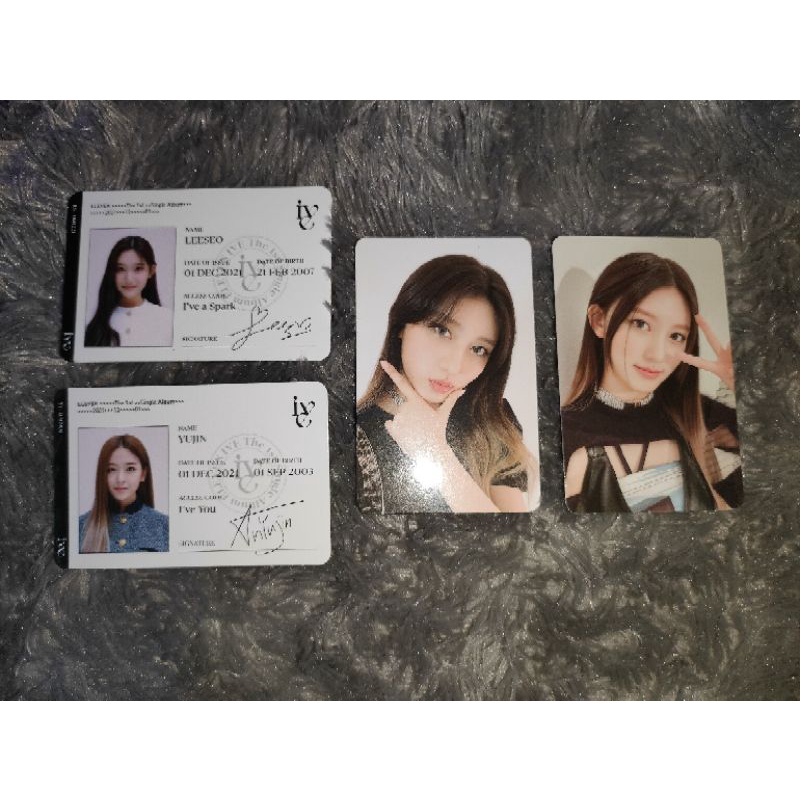 album photocard + id card eleven ive