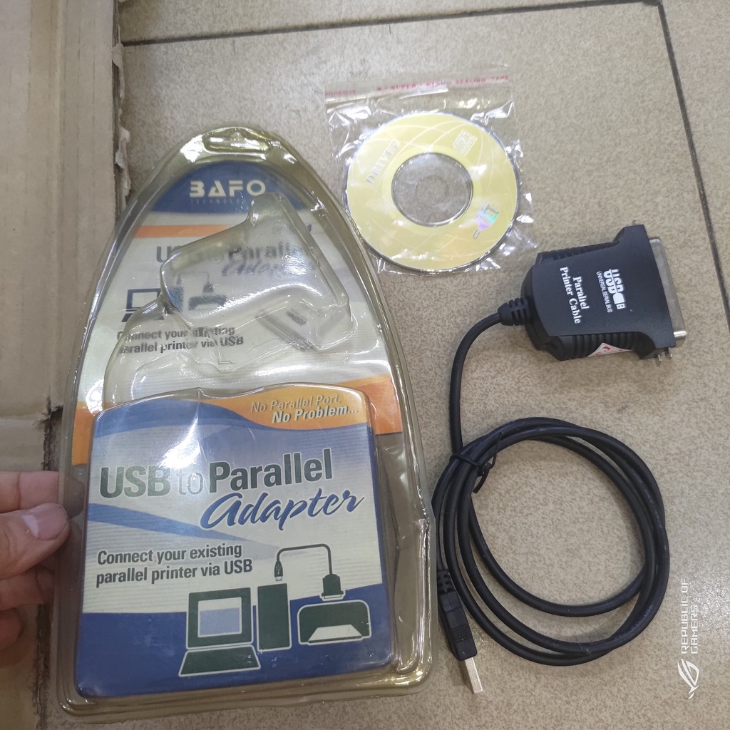 BAFO USB to Parallel Printer Adapter BF-1284 Original LPT1