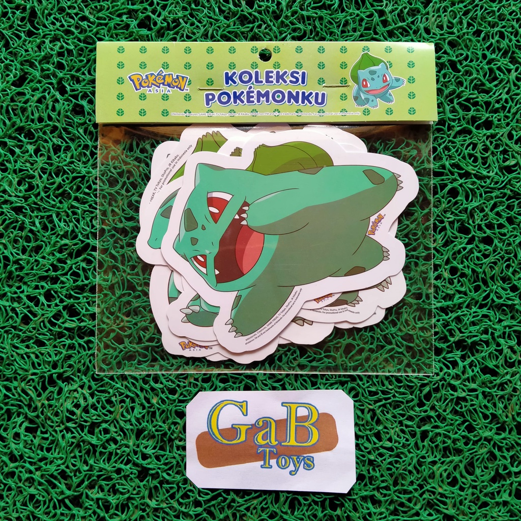 Stiker Pack Pokemon Bulbasaur Chain - Original Official Merchandise Pokemon - Indomaret