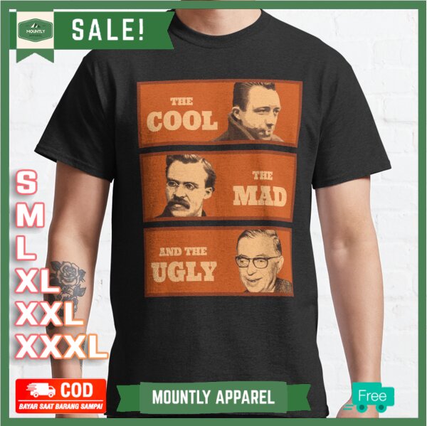 Kaos Baju Camus Nietzsche Sartre T-Shirt Premium