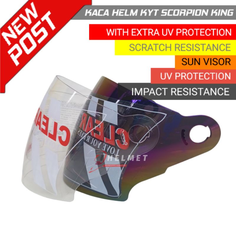 Kaca Helm Kyt Scorpion King Clear Pelangi pnp Kyt Rr Venom dan Ink T1Half Face