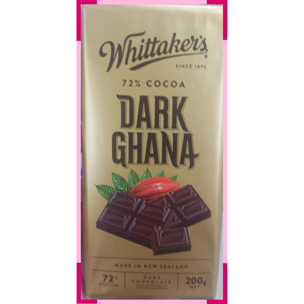 Whittakers | dark chocolate | 200 gram | product of New Zealand