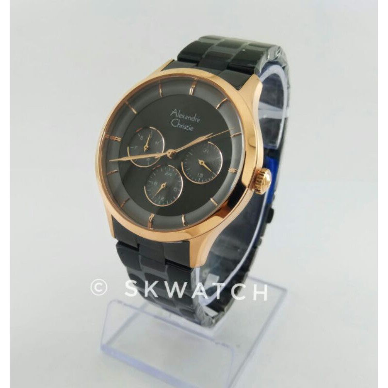 Alexandre Christie AC 2889 Black Rosegold Wanita