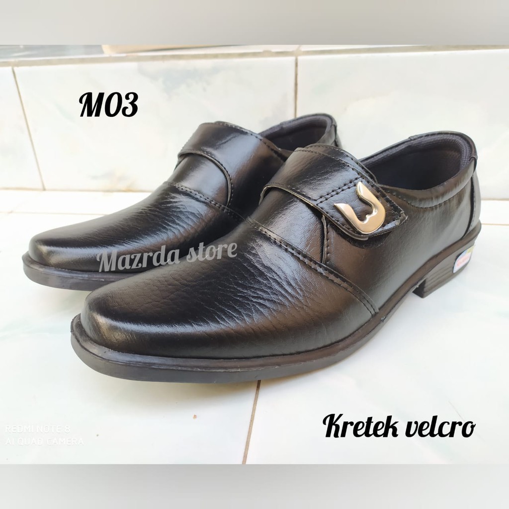 BIG SALE !! Sepatu Casual Formal Pria Pantofel  Hitam semi Kulit Sintetis Kerja Kantor