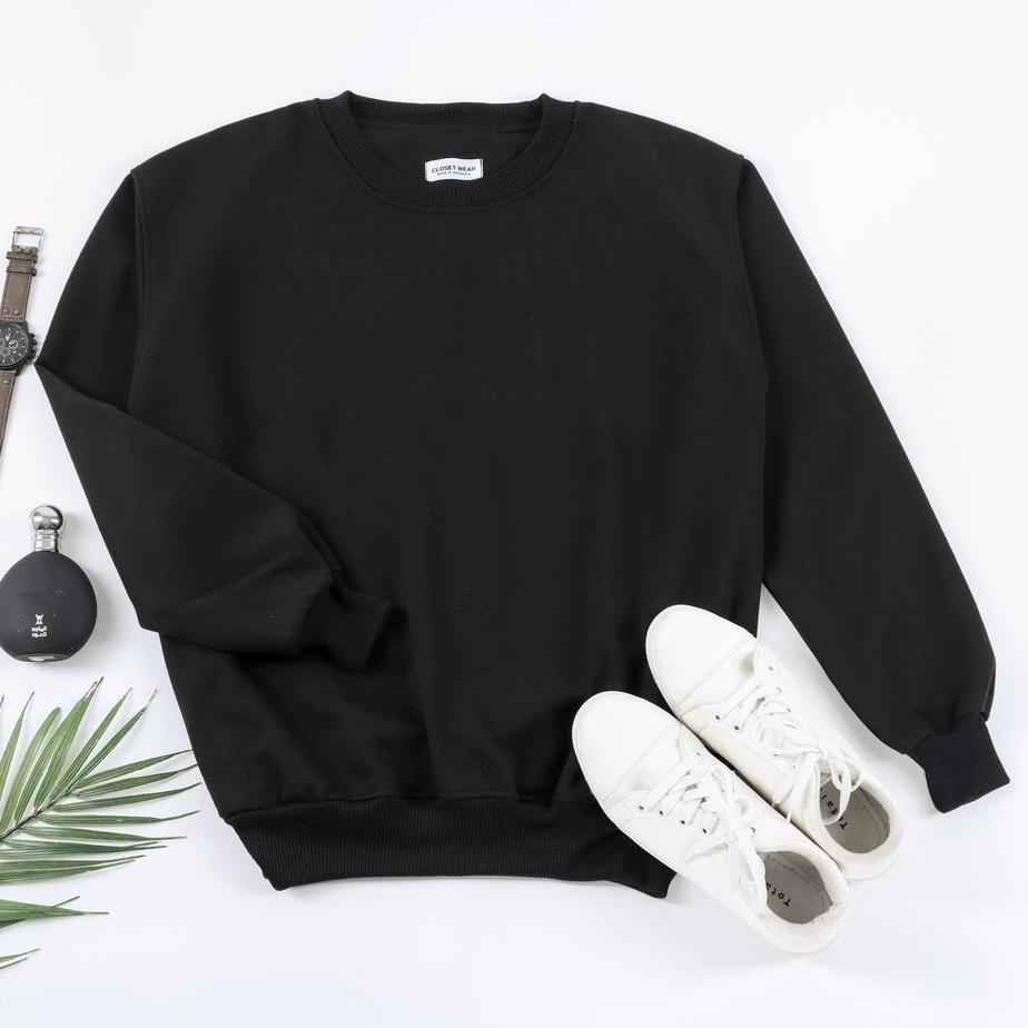 ℗ CLOSETWEAR BASIC SWEATER POLOS HITAM ❂