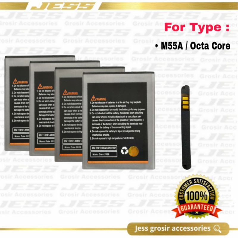 Baterai Battery Double Power IC Protection Evercoss M55A Batre Evercross Octa Core