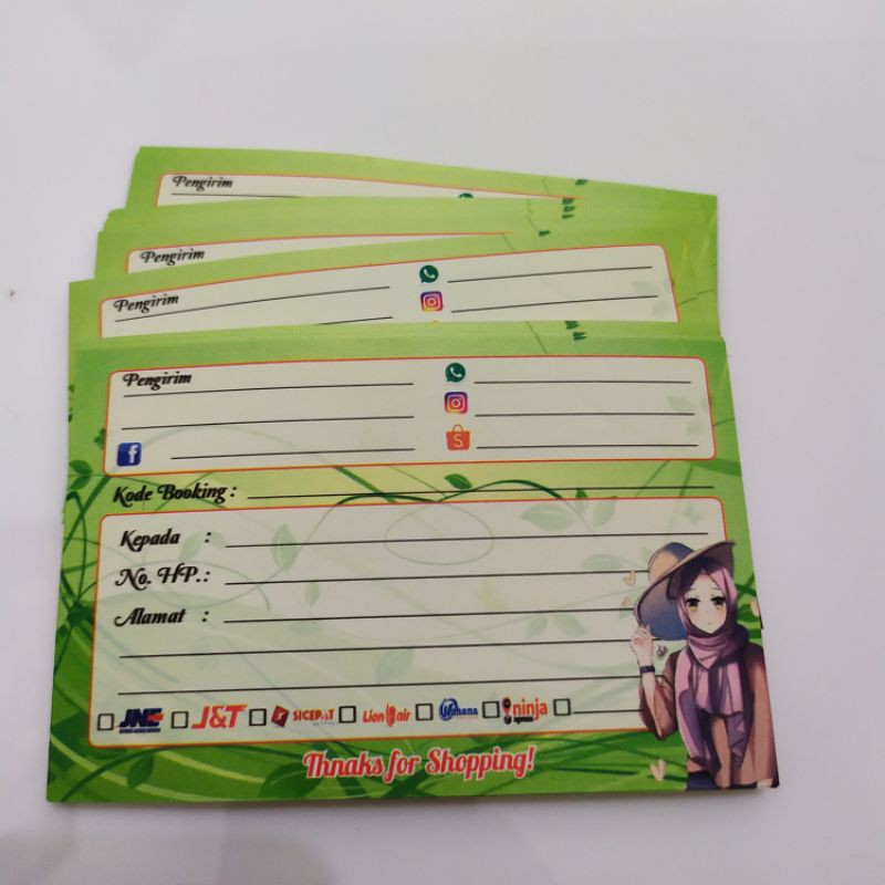 

stiker pengiriman online shop/stiker label pengiriman olshop Hijab