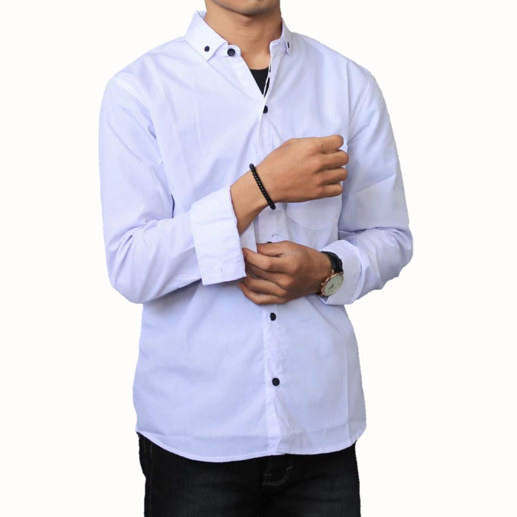 Kemeja Putih Polos Ujian Tes Cpns Lengan Panjang Kemeja Pria Multi Warna Ujian Tes Cpns 2020 Polos Shopee Indonesia