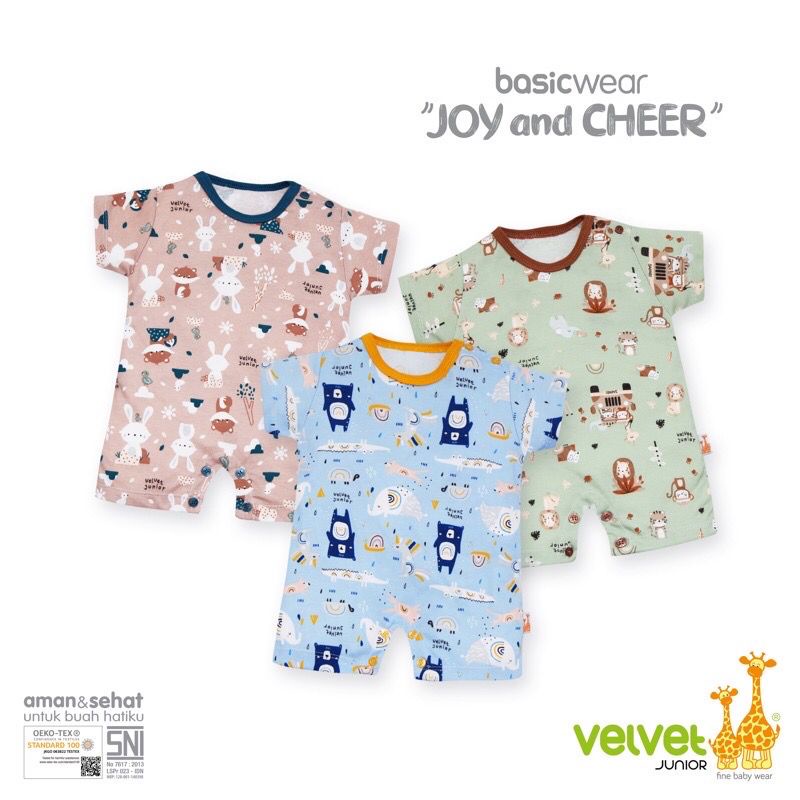 Jumper ( Romper ) romper segiempat Pendek VELVET ARTIC / GREAT / PARADE OF JOY / BRILLIANT BLUE / ARUCHI Newborn S M L SNI