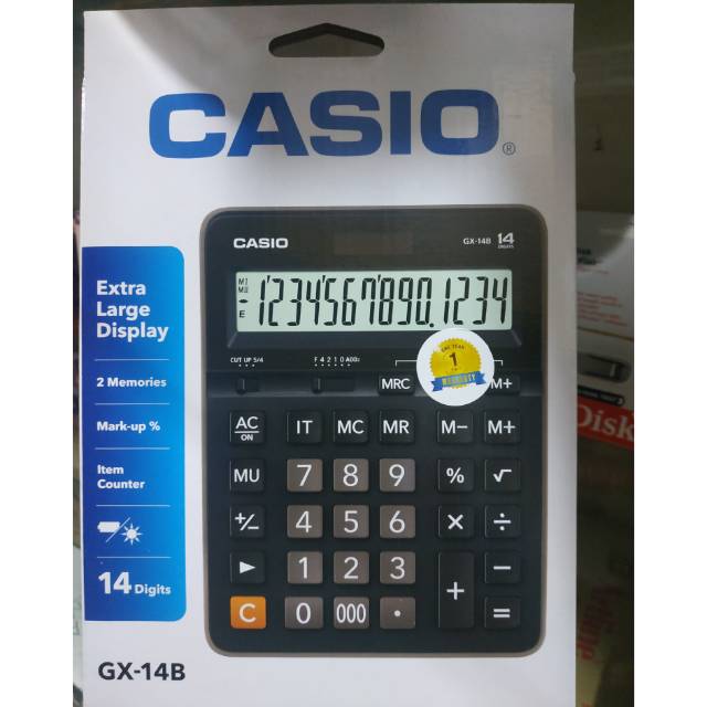 

Casio calculator GX-14B 14digit original bergaransi