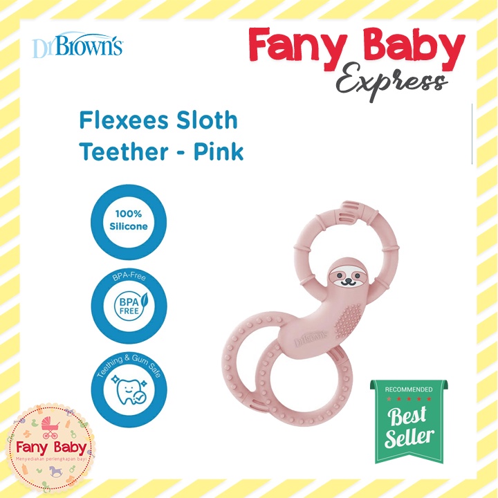 DR BROWNS SLOTH LONG LIMBED SILICONE TEETHER