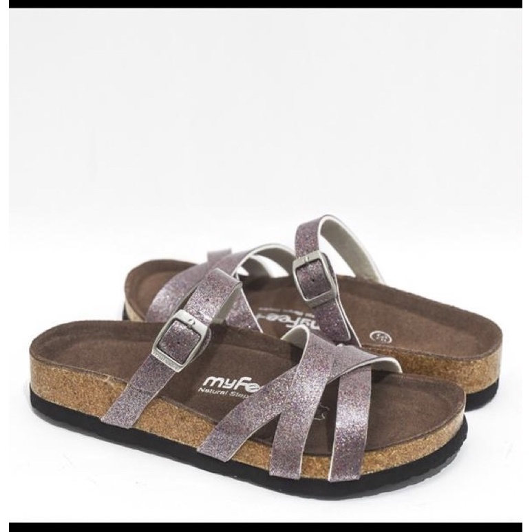 New Sandal kesehatan myFeet F11 S-Brown size 38 jual rugi
