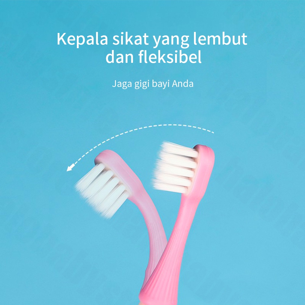 Halobaby Sikat Gigi anak bayi lembut untuk 2-6 Tahun/Kids Toothbrush 3 pcs