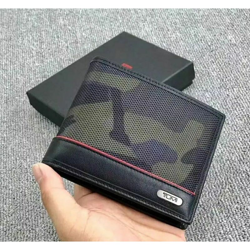 Tumi wallet bifold army original for men