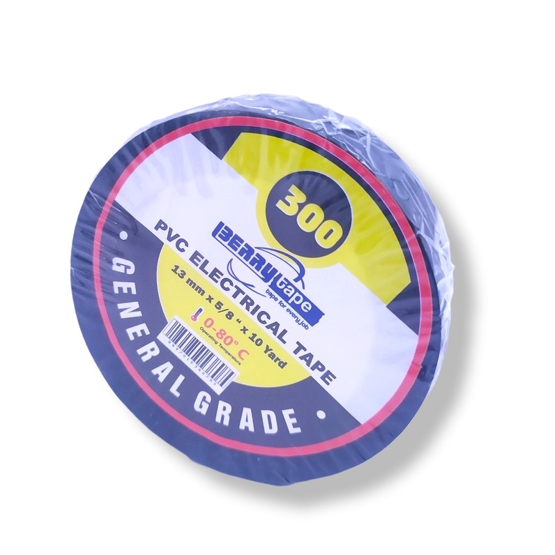 

Pvc Electrical Tape Berry Tape 300 ( 17 mm x 9 meter ) Solasi listrik – Satuan SHSNP