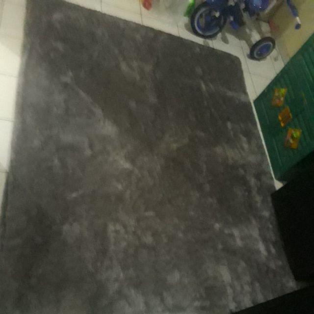 [lantai]karpet Bulu Rasfur 200 X 150 Tebel 4cm Anti Slip Isi Busa Empuk Anti Rontok