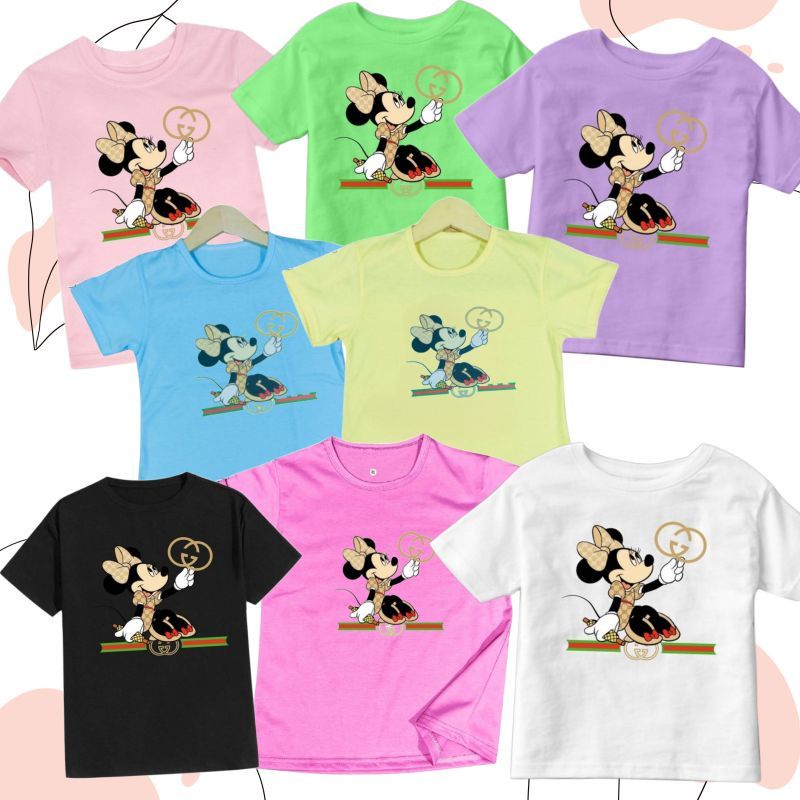 Baju Anak Cewek Kaos Atasan Anak Cewek MICKEY 1-Tahun Ukuran S.M.L.XL.2XL.3XL